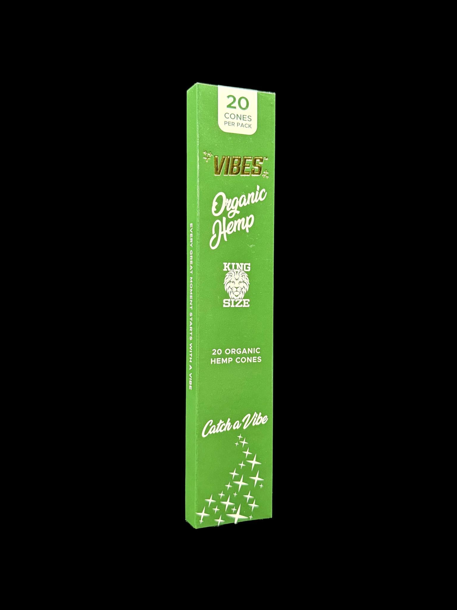 Vibes Papers Organic Hemp Cones King Size 20pk