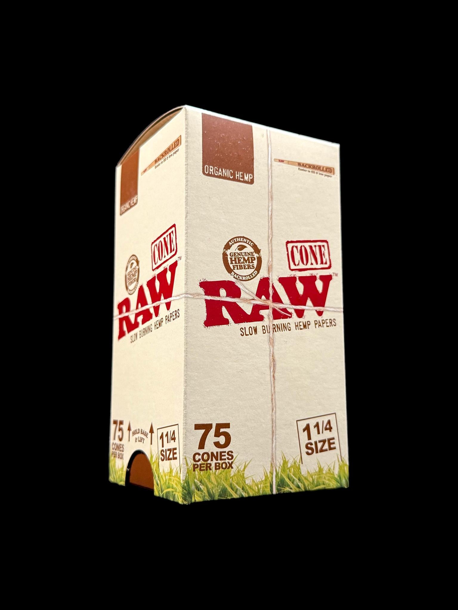 Raw Papers Organic Hemp Cones 1.25 75pk