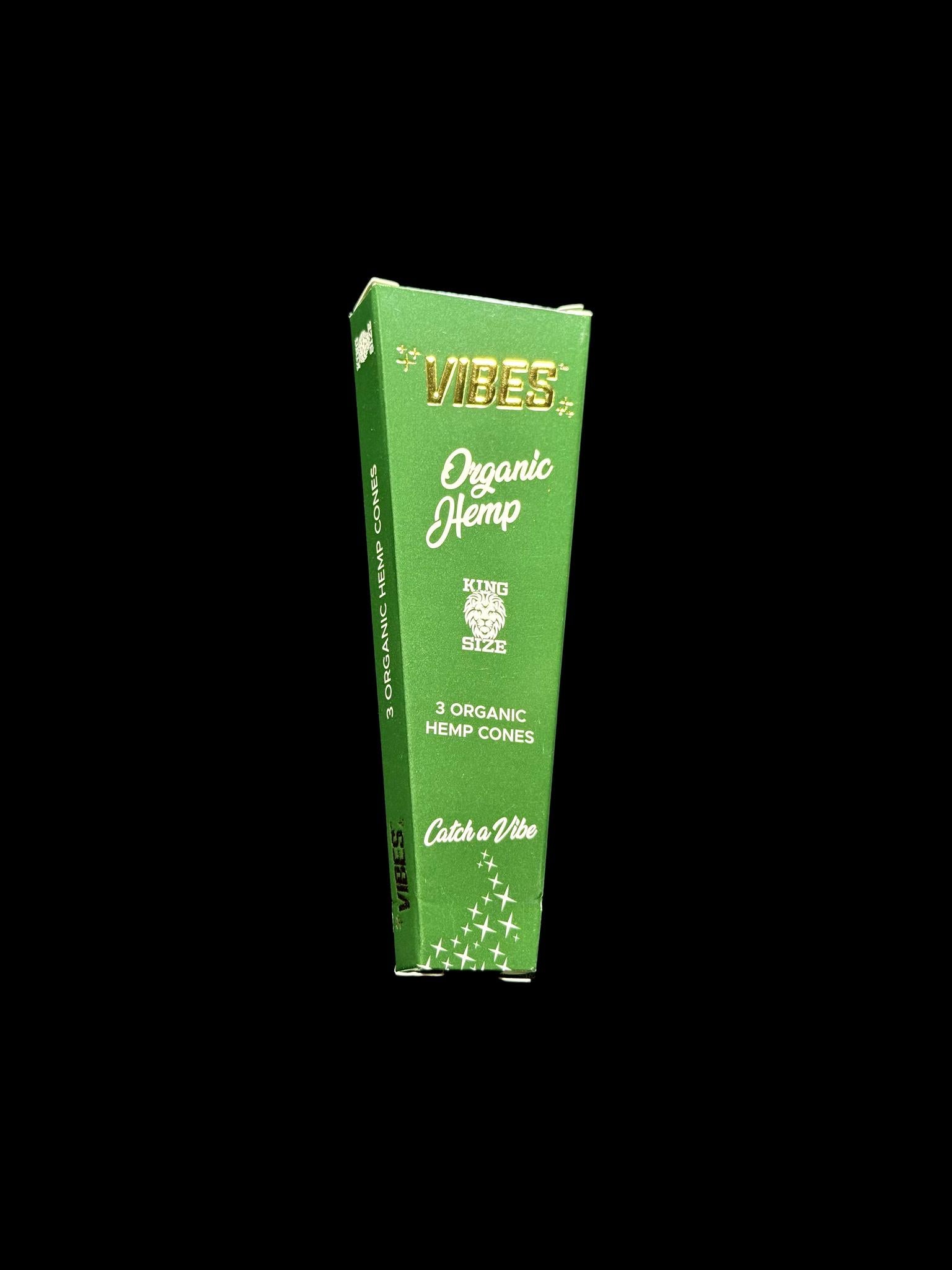 Vibes Papers Organic Hemp Cones King Size 3pk
