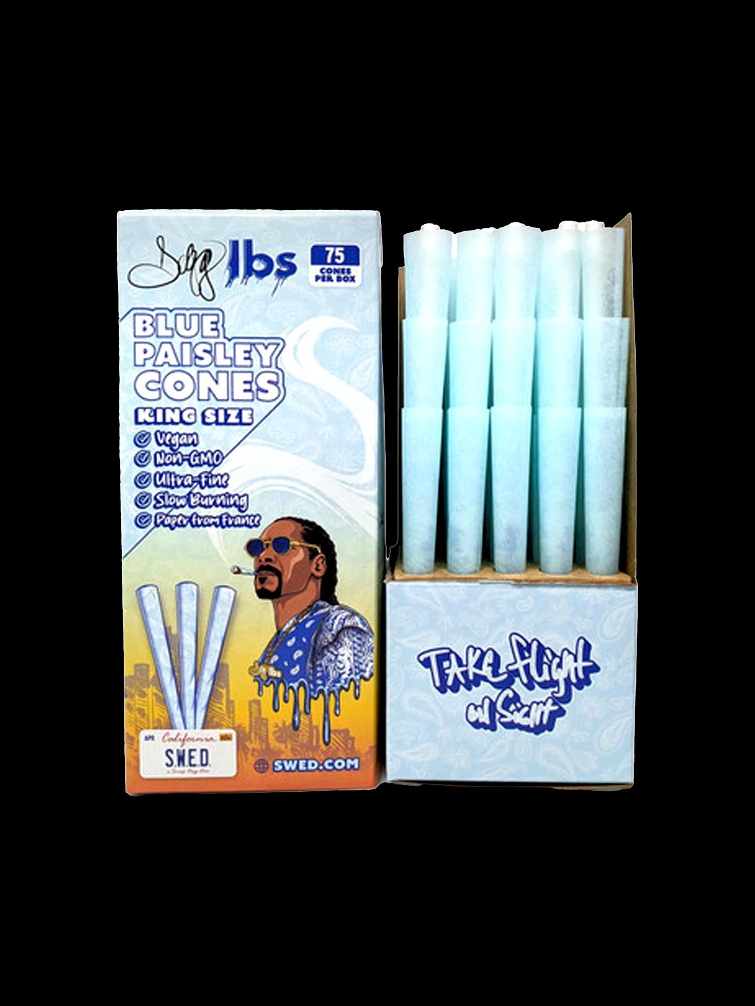 Dogg Lbs Blue Paisley Cones King Size 75ct