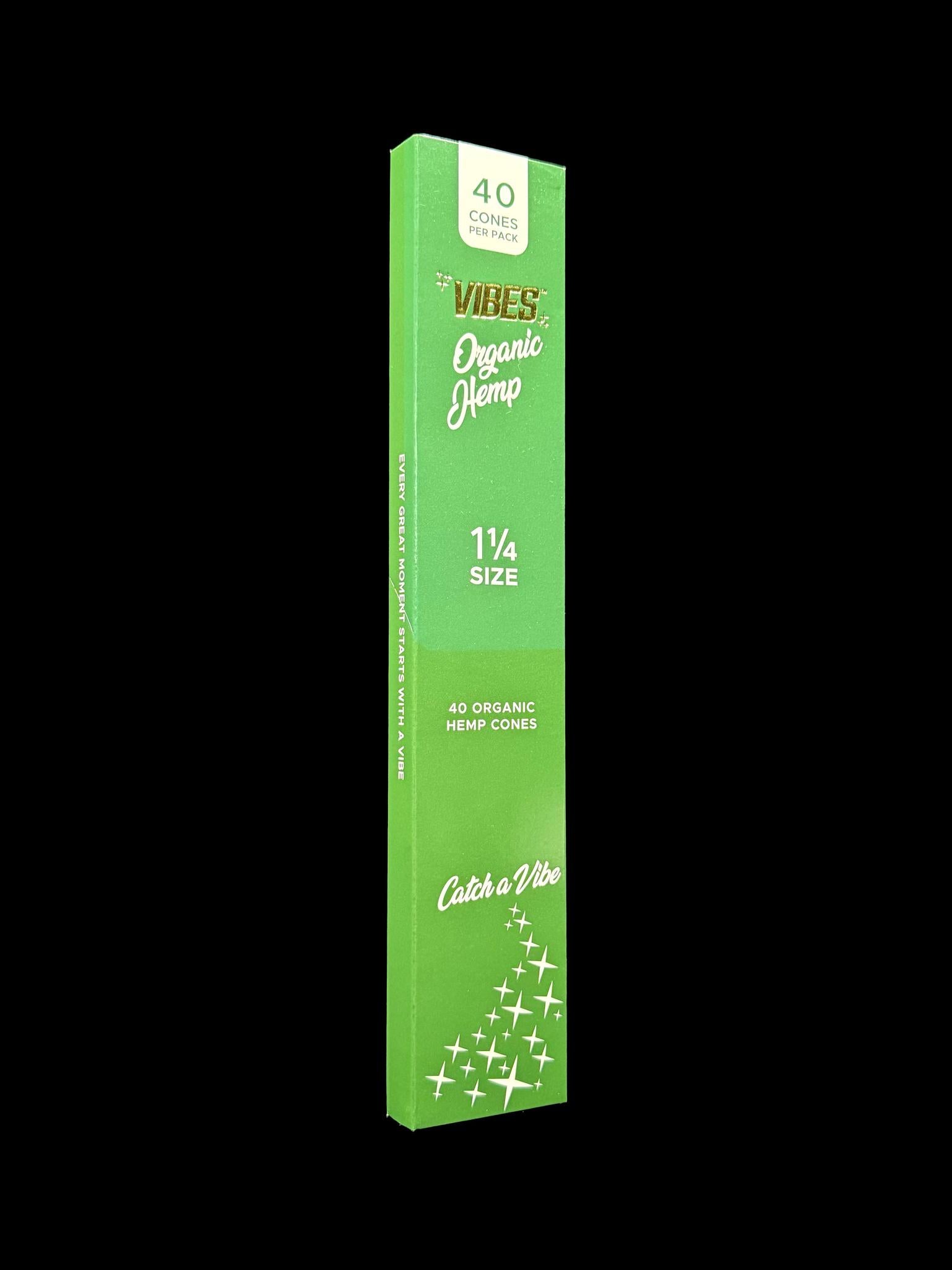 Vibes Papers Organic Hemp Cones 1.25 40pk