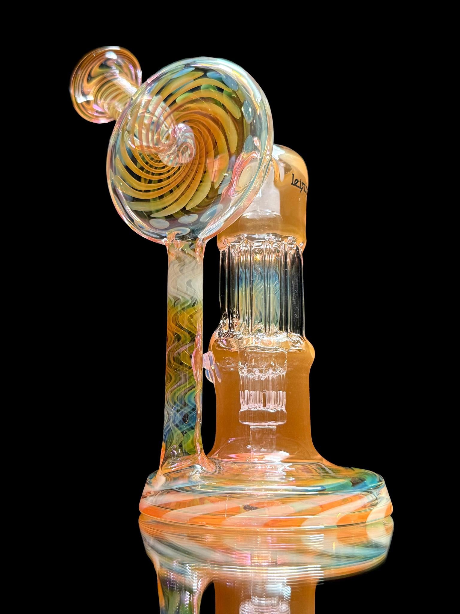 Leisure Glass 14mm Fumed Pillar Disk Recycler