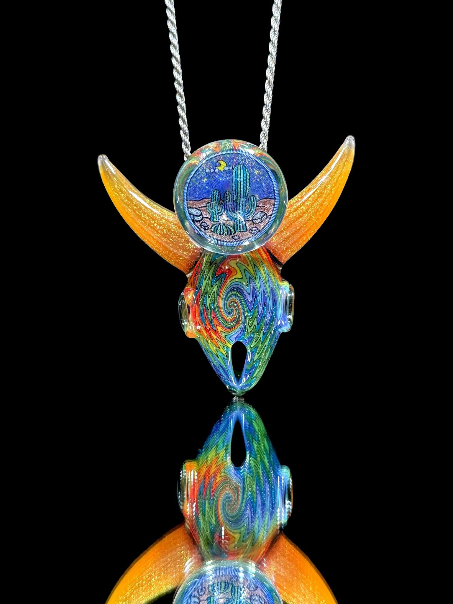 Darby x Rose Roads Cow Skull Pendant