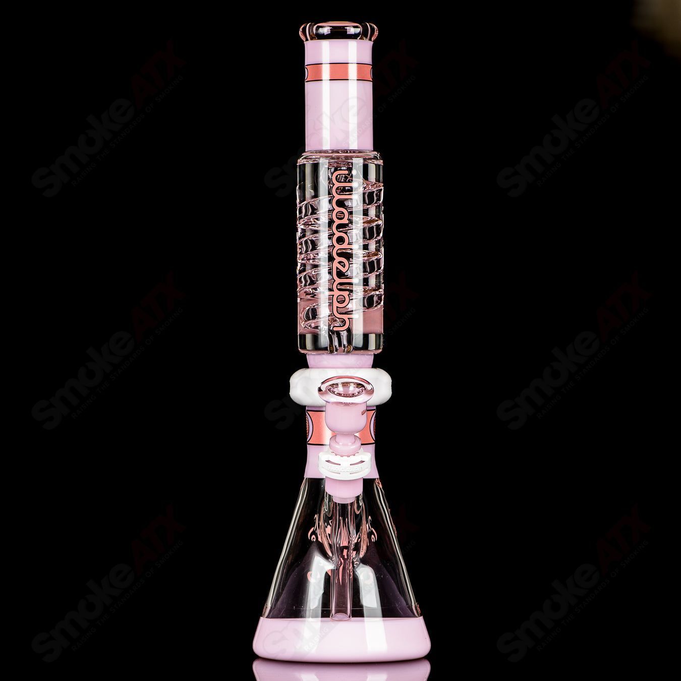 2pc Set 15" Milky Pink Full Color Signature Coil Condenser + Base Illadelph