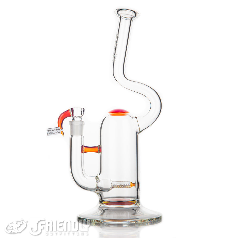 Sovereignty Glass 75mm Natty Neck 12mm 9 Cut DG G Line w/Partial Extra Light Yellow/Orange Elvis Accents