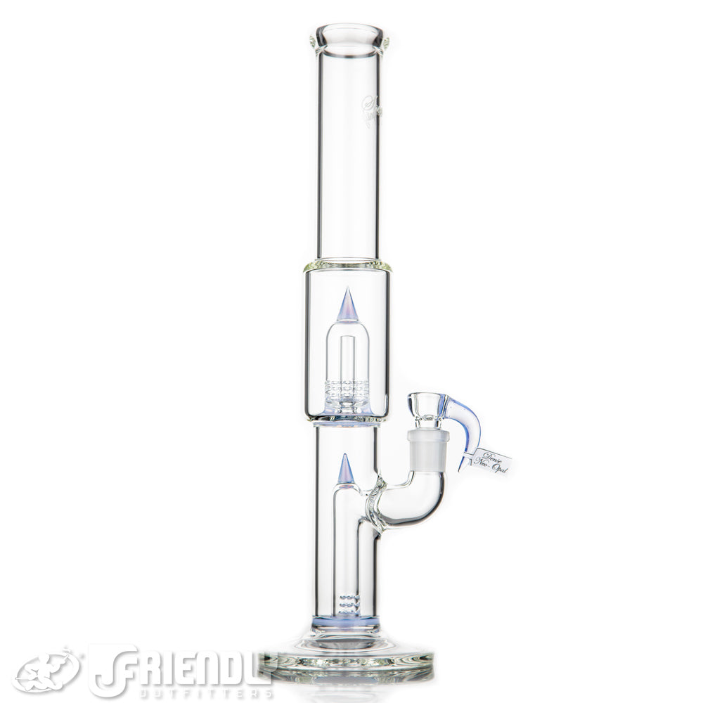 Sovereignty Glass Fixed 180 to Mini Grid Dome w/44mm Neck and Partial Dense Neo Opal Accents