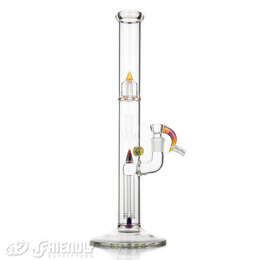 Sovereignty Glass 44mm Slitted Fixed Four Arm w/Millie and Guava Root Accents