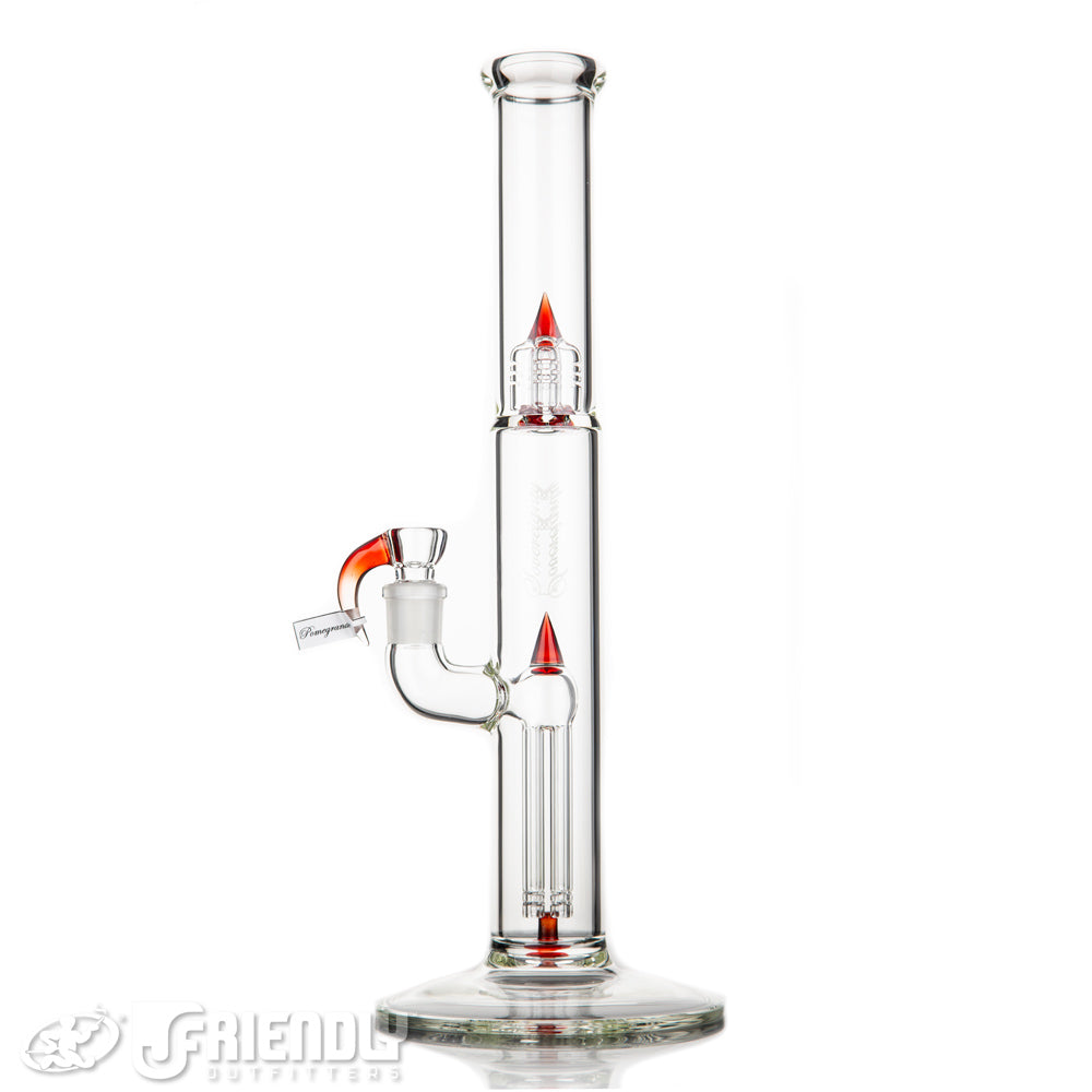 Sovereignty Glass Bishop Fixed Four Arm Slitted w/Minor Pomegranate Accents