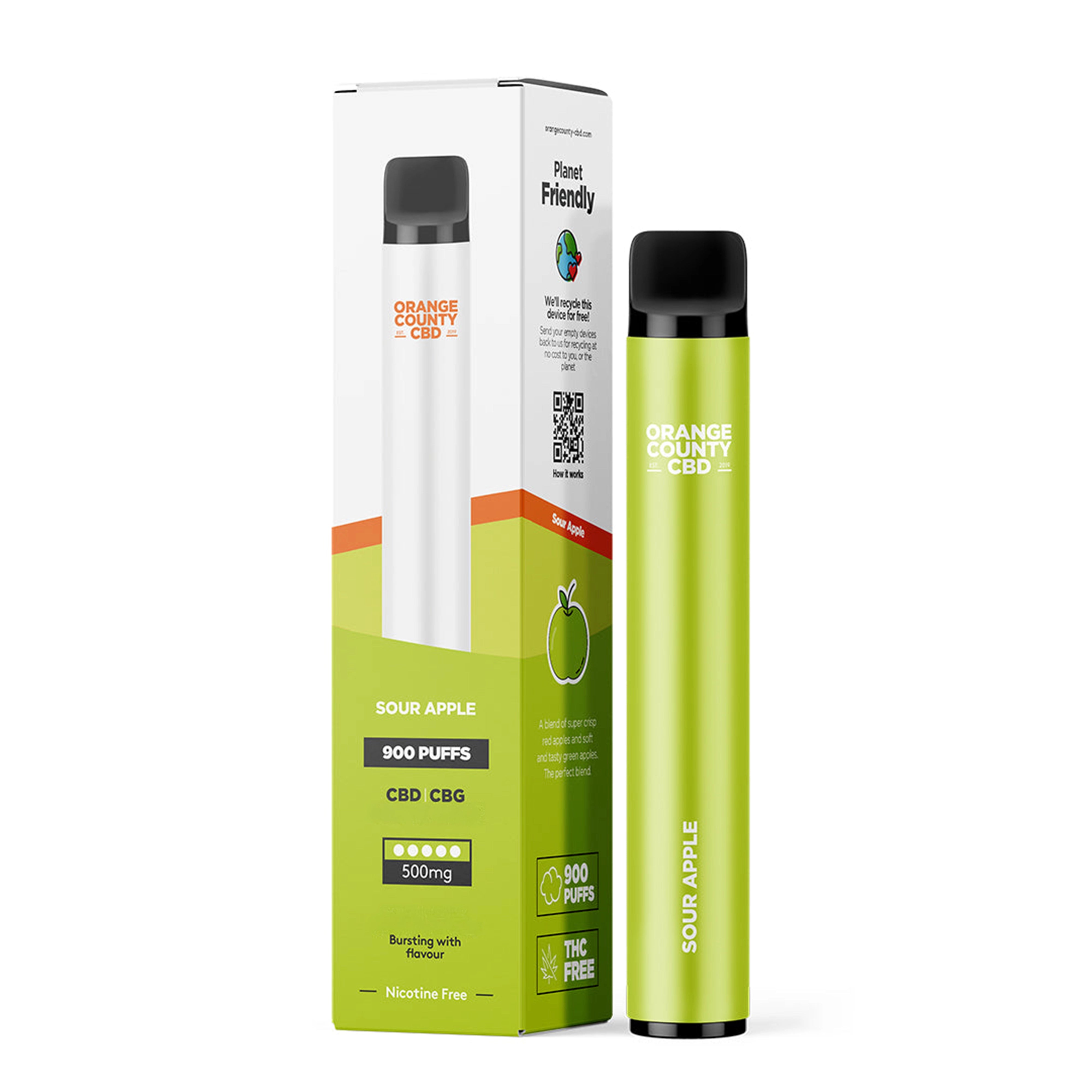 3ml CBD/CBG - Sour Apple (500mg)