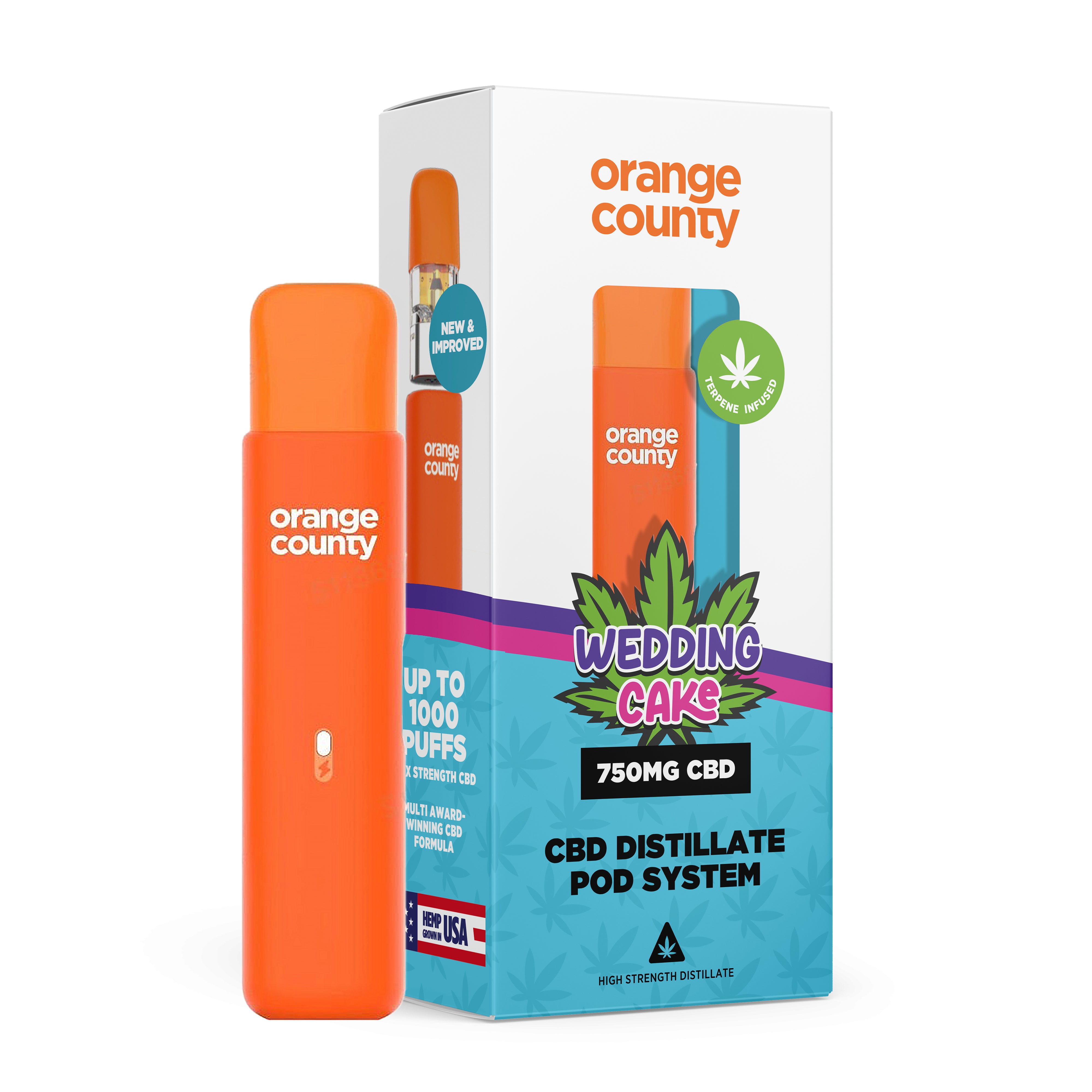 Wedding Cake 1ml rechargeable CBD Vape Pen - (750mg)