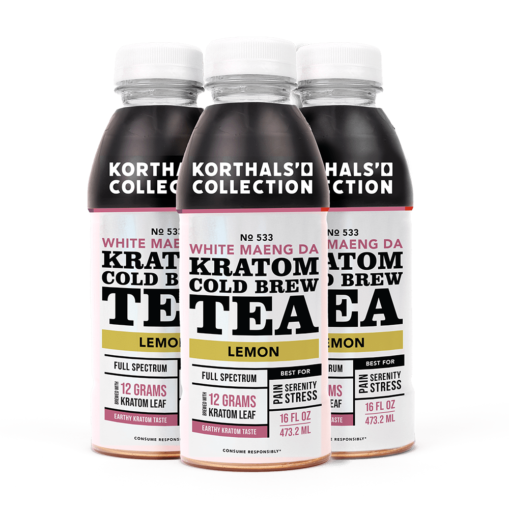 Korthal's Collection No. 533 Kratom Cold Brew Tea White Maeng Da, 3 Pack