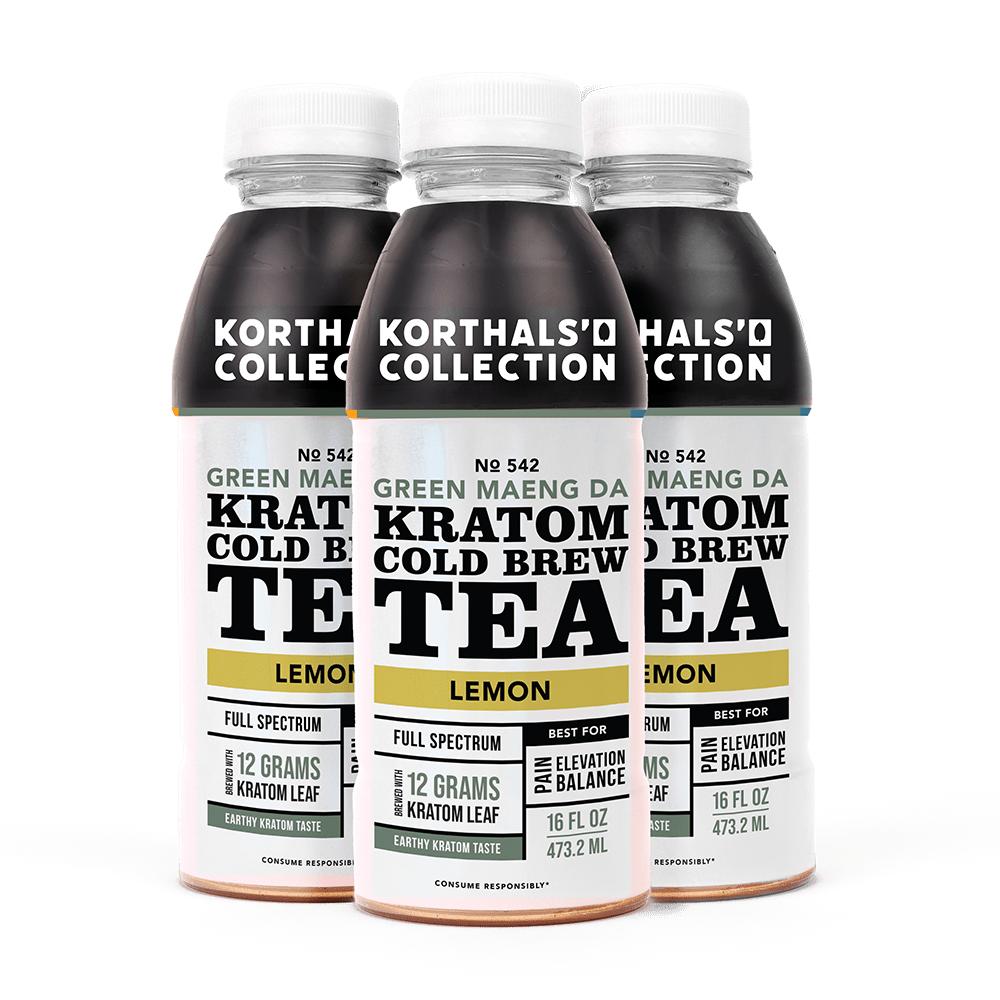 Korthal's Collection No. 542 Kratom Cold Brew Tea Green Maeng Da, 3 Pack