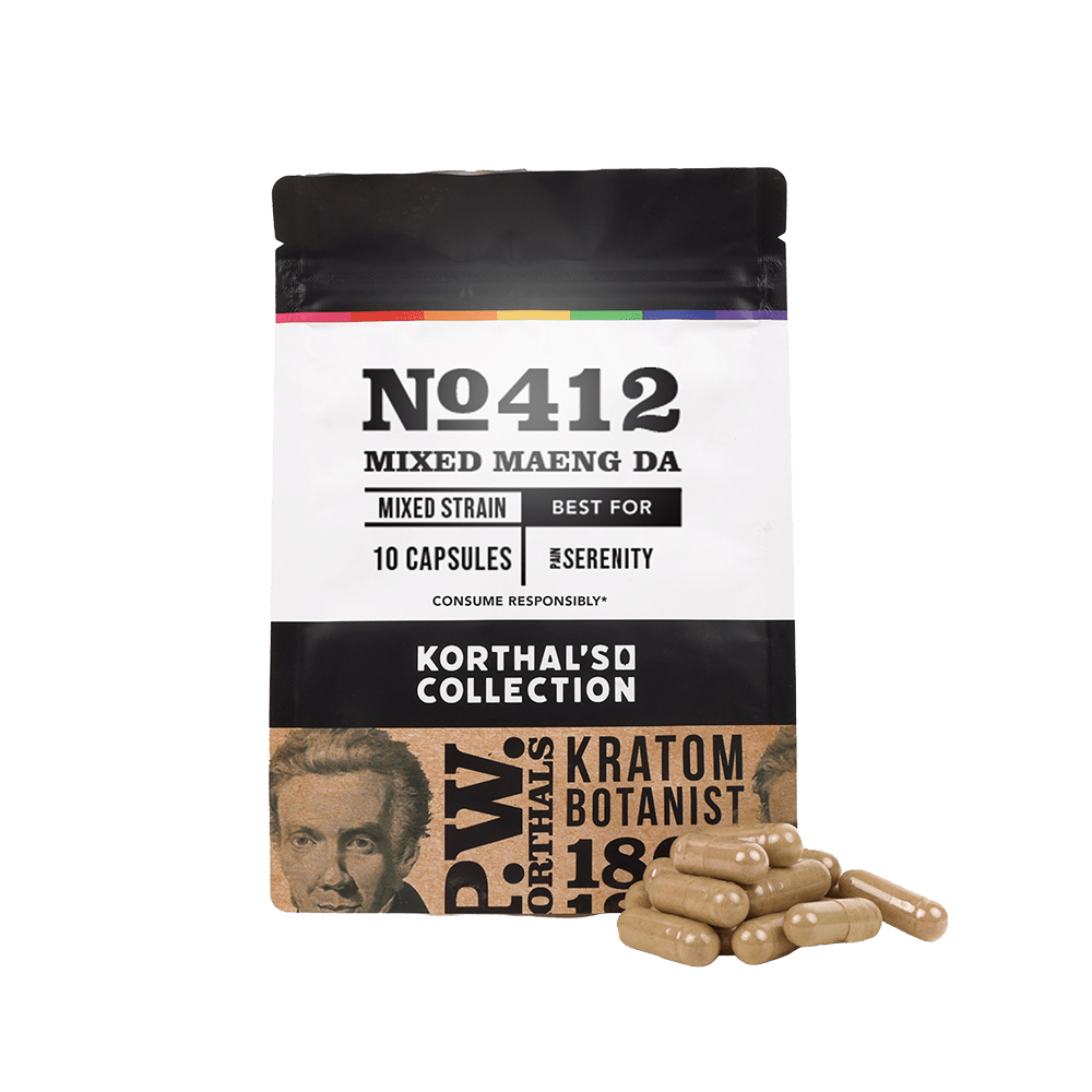 No 412 Mixed Maeng Da Kratom Capsules