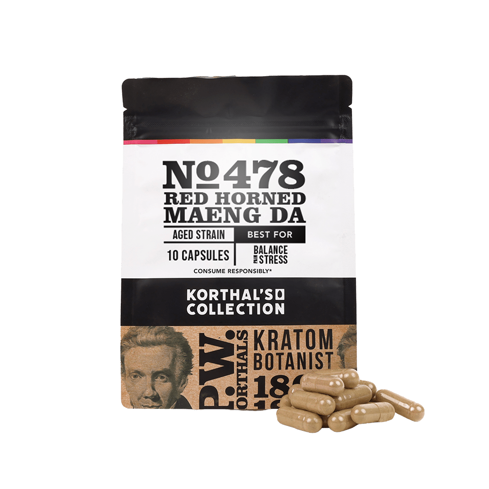 No 478 Red Horned Maeng Da Kratom Capsules