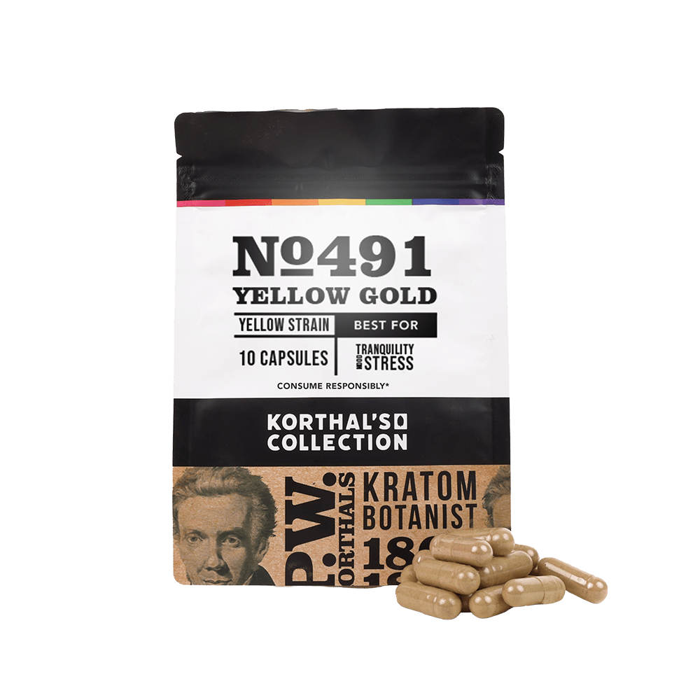 No 491 Yellow Gold Kratom Capsules
