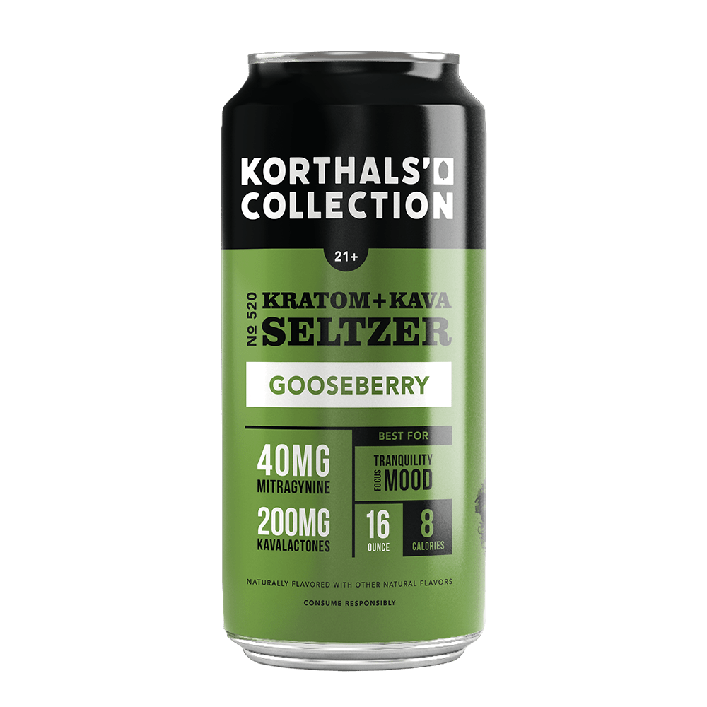 No. 520 Kratom Kava Seltzer - Gooseberry (Limited Edition)
